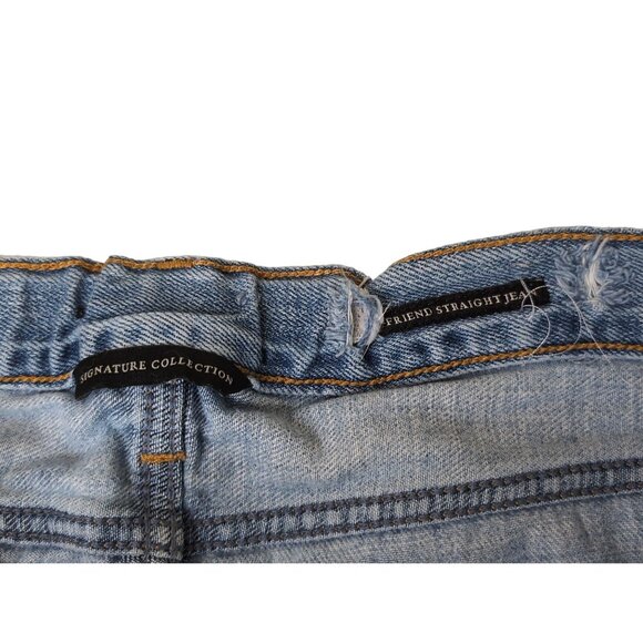 Abercrombie Fitch Jeans Womens 27 Boyfriend Straight Destroyed Grunge Button Fly - Picture 6 of 14